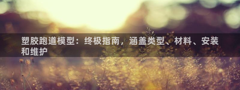 凯时登录首页,凯时K66：塑胶跑道模型：终极指南，涵盖类型、材料、安装
和维护